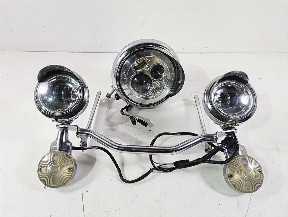 2008 Harley FLSTC 105TH Softail Heritage Led Headlight Spot Light Set 69748-05B {{ shop.shopifyCountryName }} - Mototech271