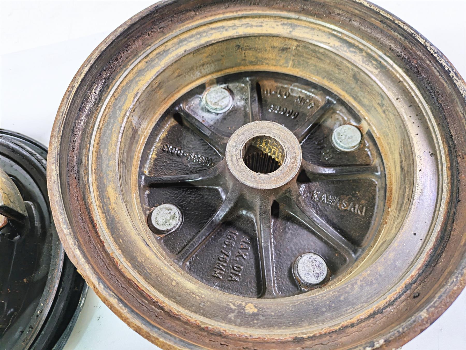 2010 Kawasaki 610 4x4 Mule Rear Left Full Drum Brake Set 41035-0061 41038-0018 {{ shop.shopifyCountryName }} - Mototech271