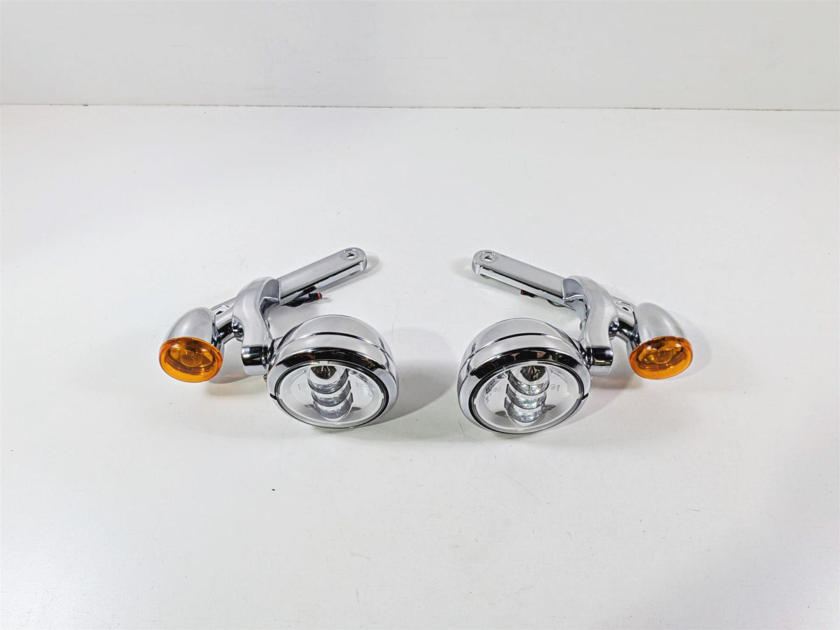 2014 Harley Touring FLHTK Electra Glide Chrome Spot Light Blinker Set 68000021-Mototech271