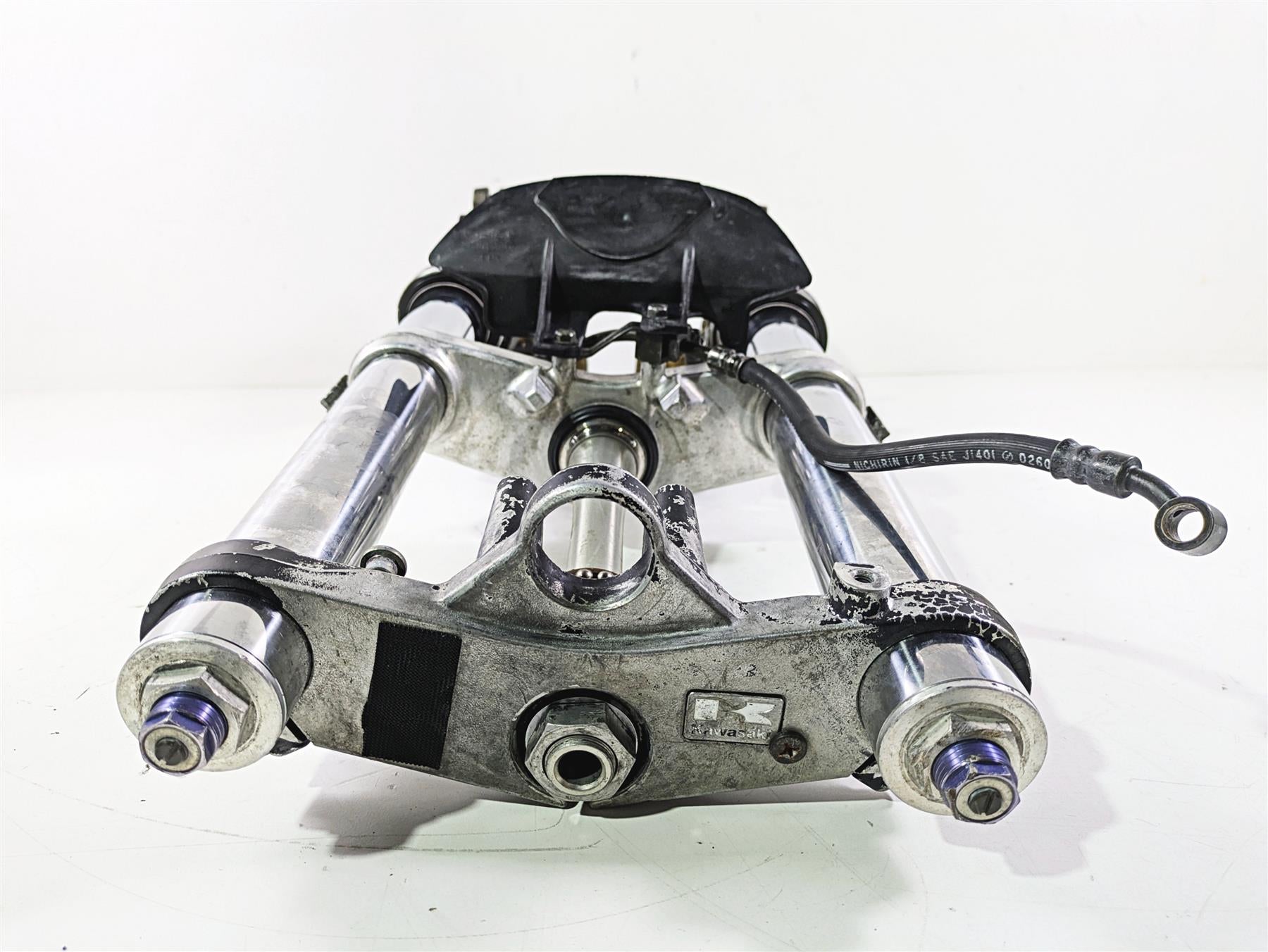 2003 Kawasaki ZX9R Ninja 46mm Front End Forks Caliper Triple Tree Set 44075-1184 {{ shop.shopifyCountryName }} - Mototech271