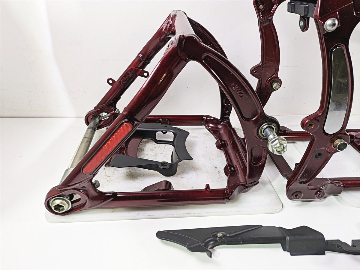 2008 Harley FXCWC Softail Rocker Frame Chassis + Swingarm Red Pearl With Salvage Texas Title 47167-08COZ {{ shop.shopifyCountryName }} - Mototech271