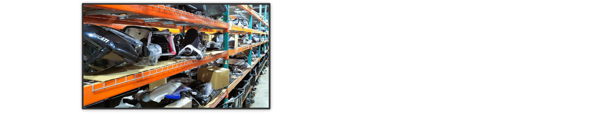 Warehouse or storage area with shelves and equipment
