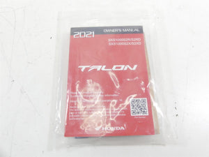 2021 Honda Talon SXS1000 S2X 1000R Owners Manual Book Set 00X31-HL6-6200 | Mototech271