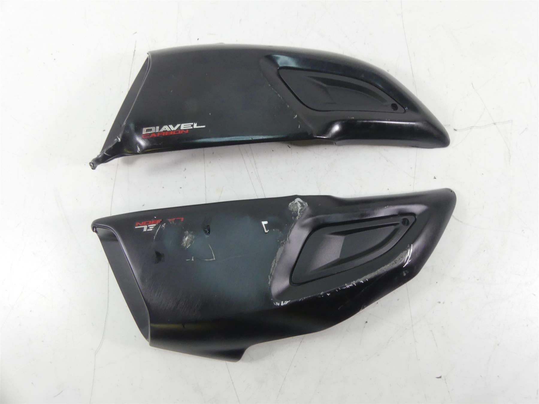 2015 Ducati Diavel Carbon Red Right Left Air Duct Cover Set - Read