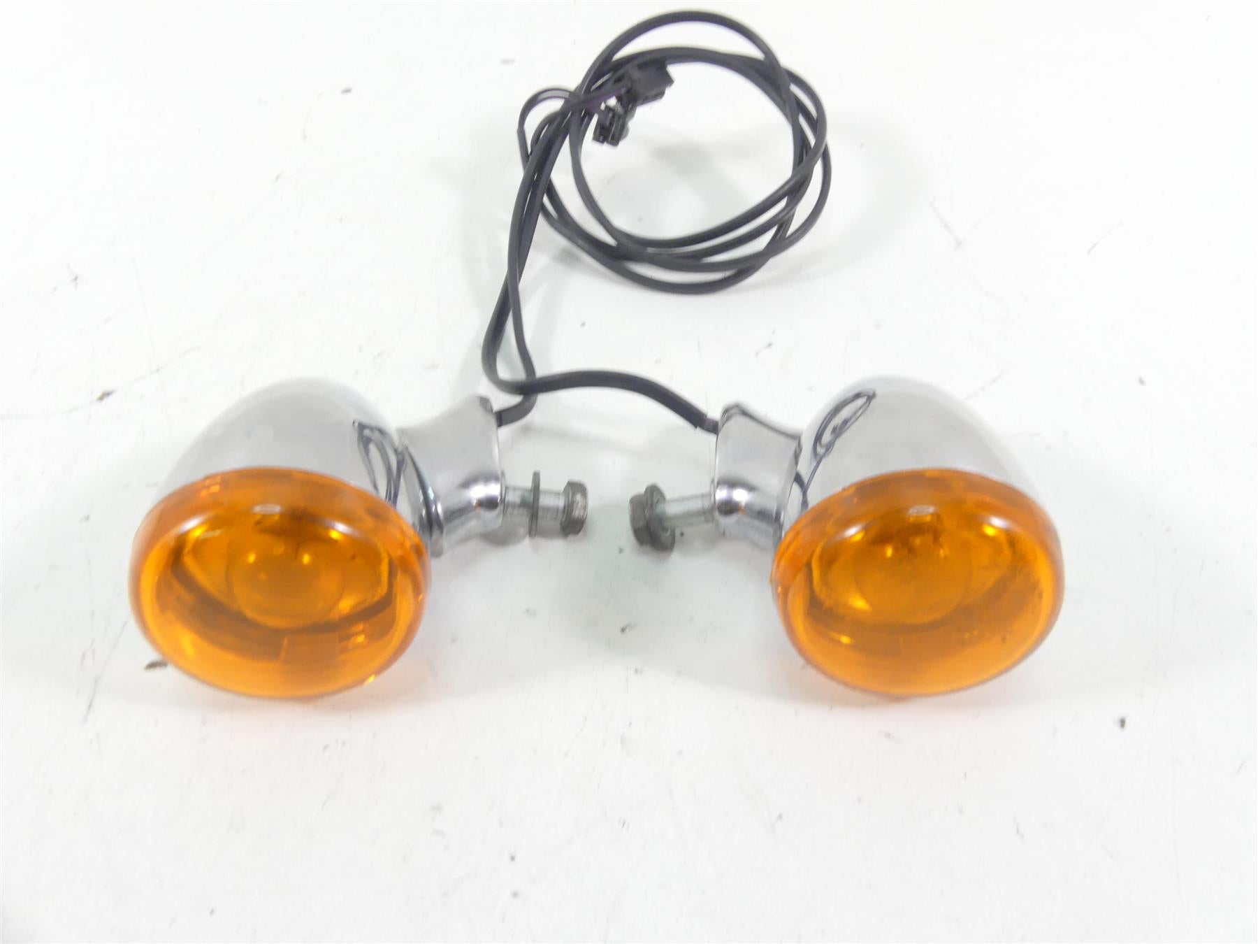 2015 Harley FXDF Dyna Fat Bob Rear Chrome Blinker Turn Signal Set -Read 68821-00 | Mototech271