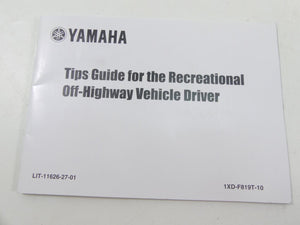 2018 Yamaha YXZ1000 R EPS Owners Manual 2HC-F8199-12 | Mototech271